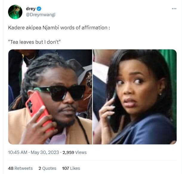 Drey dreymwangi kadere akipea njambi words of affirmation tea leaves but don't 1