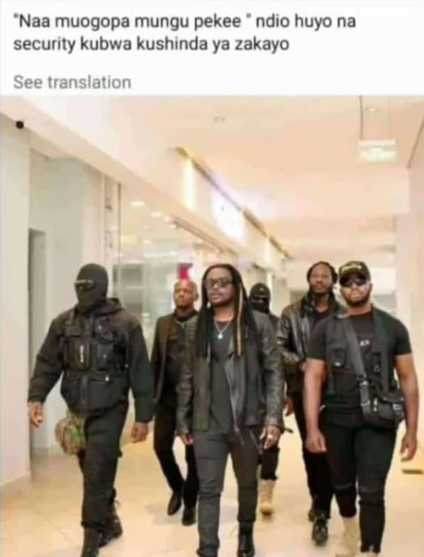 Naa muogopa mungu pekee ndio huyo na security kubwa kushinda ya zakayo see trans