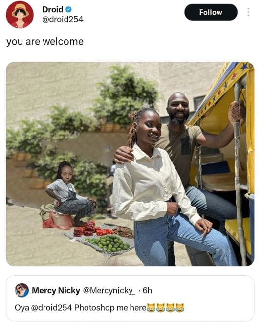 Droid droid254 follow you are welcome mercy nicky mercynicky_ 6h oya droid254 ph