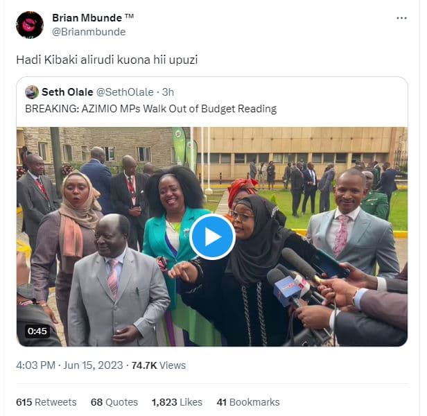 Brian mbunde tm brianmbunde hadi kibaki alirudi kuona hii upuzi seth olale setho