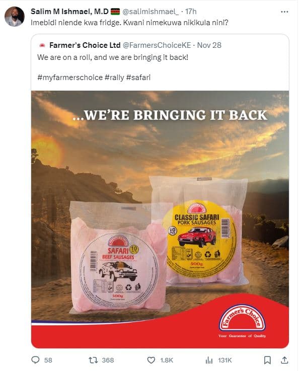 Salim m ishmael, m.d salimishmael 17h imebidi niende kwa fridge. kwani nimekuwa