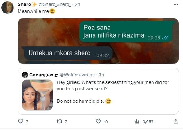 Shero shero_shero 2h meanwhile me poa sana jana nilifika nikazima 09.08 v umekua