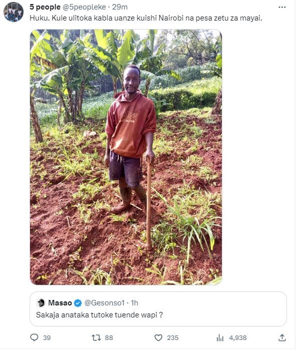 5 people 5peopleke 29m huku. kule ulitoka kabla uanze kuishi nairobi na pesa zet