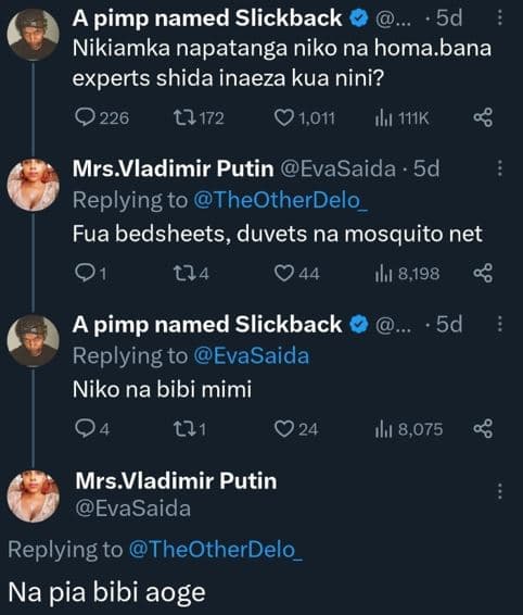A pimp named slickback . 5d nikiamka napatanga niko na homa.bana experts shida i
