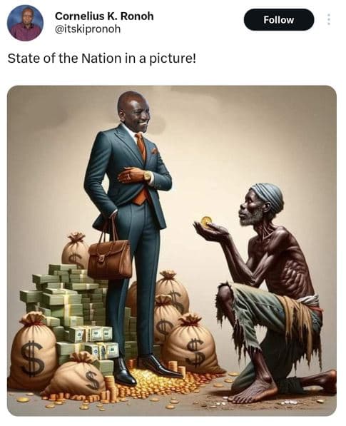 Cornelius k. ronoh itskipronoh follow state of the nation in a picture!