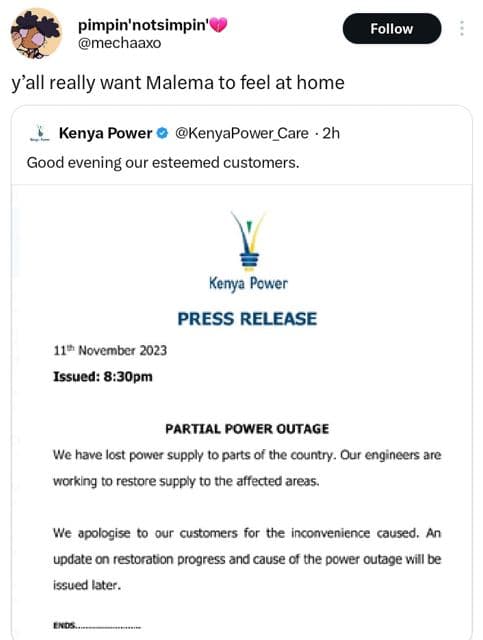 Pimpin'notsimpin mechaaxo follow y'all really want malema to feel at home kenya