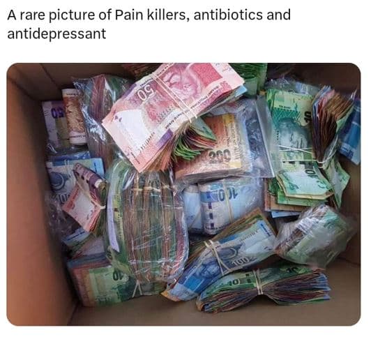 A rare picture of pain killers, antibiotics and antidepressant sc