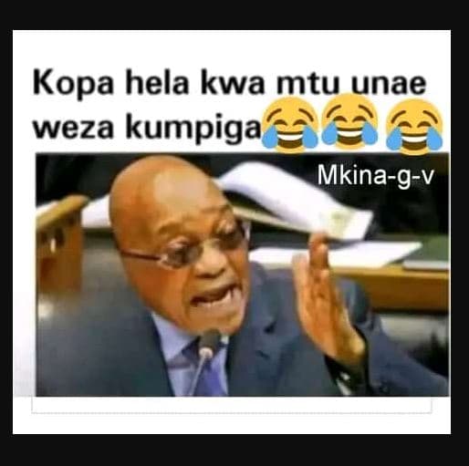 Kopa hela kwa mtu unae weza kumpiga mkinagv