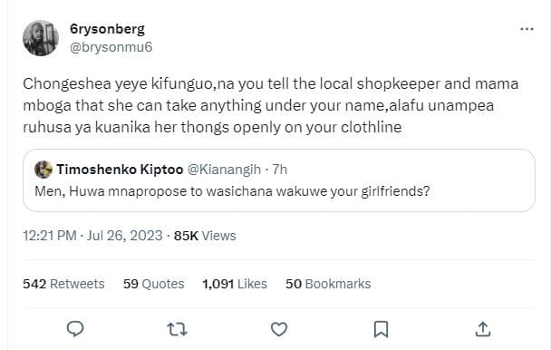 Grysonberg brysonmu6 chongeshea yeye kifunguo,na you tell the local shopkeeper a