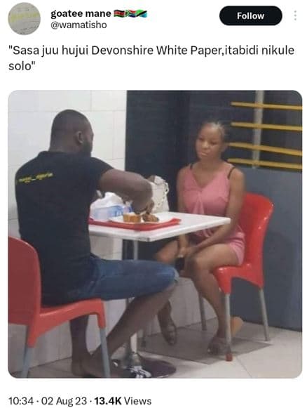 Goatee mane wamatisho follow sasa juu hujui devonshire white paper,itabidi nikul