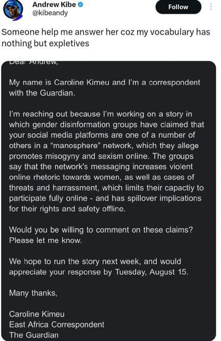 Andrew kibe kibeandy follow someone help me answer her coz my vocabulary has not