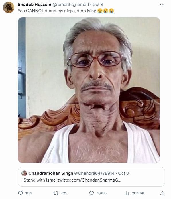 Shadab hussain romantic_nomad oct 8 you cannot stand my nigga, stop lying fff ch