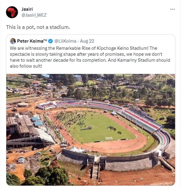 Jasiri jasiri wez this is a pot, not a stadium peter koimatm lilkoima aug 22 we