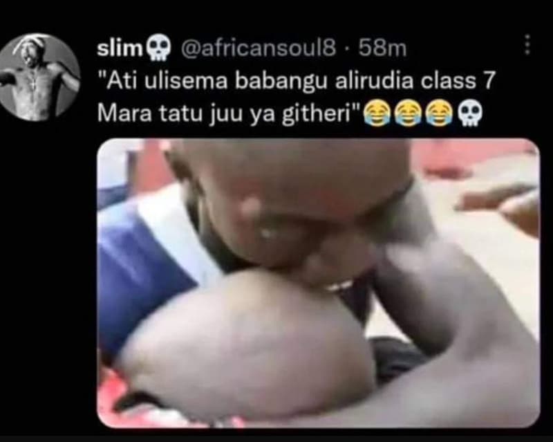 Slim africansoul8 58m ati ulisema babangu alirudia class 7 mara tatu juu ya gith