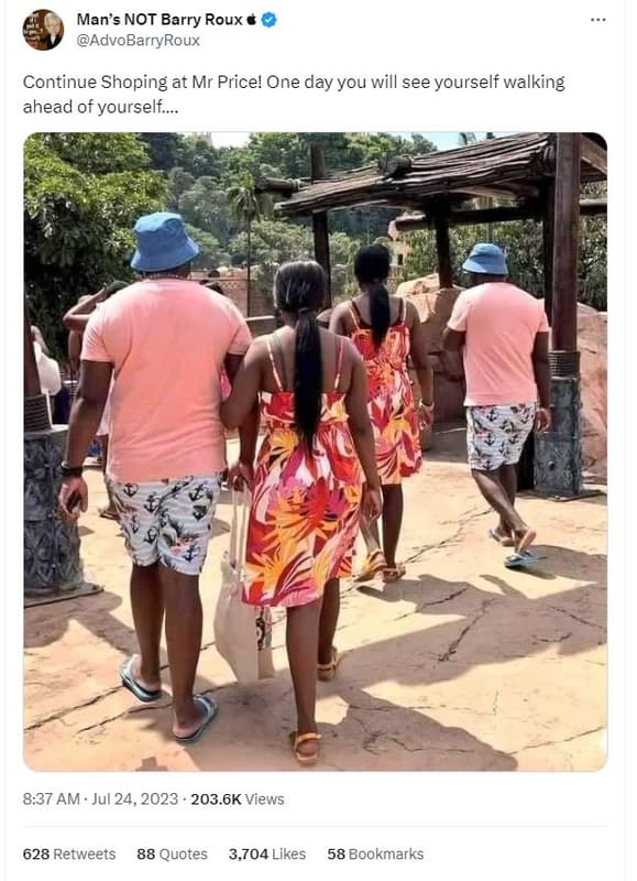 Man's not barry roux advobarryroux continue shoping at mr price! one day you wil