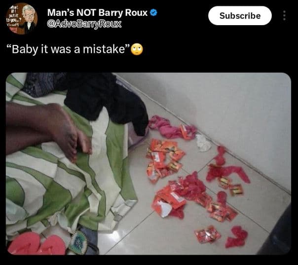 Man's not barry roux advobannyroux subscribe mida baby it was a mistake