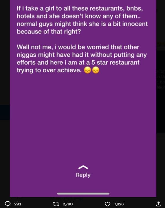 If i take a girl to all these restaurants, bnbs, hotels and she doesn't know any