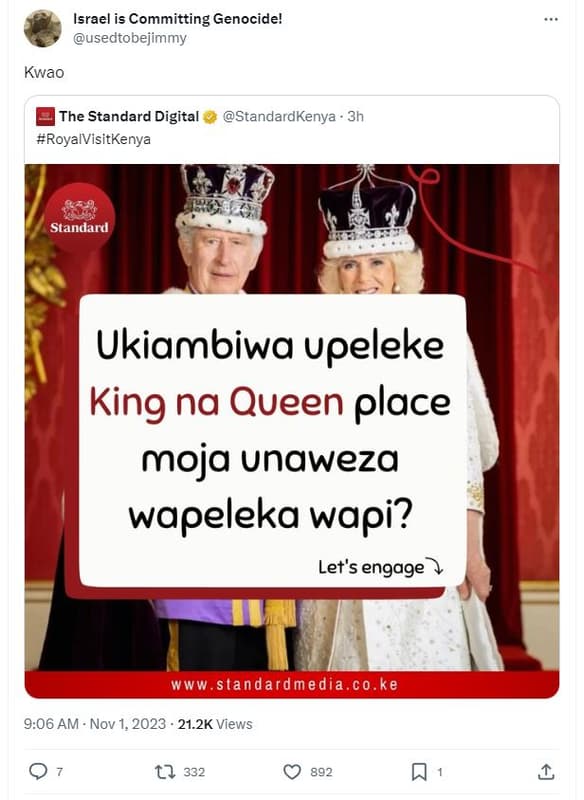 Israel is committing genocidel usedtobejimmy kwao the standard digital royalvisi