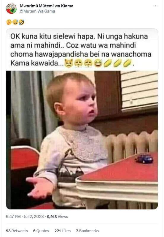 Mwarimu mutemi wa kiama mutemiwakiama ok kuna kitu sielewi hapa. ni unga hakuna