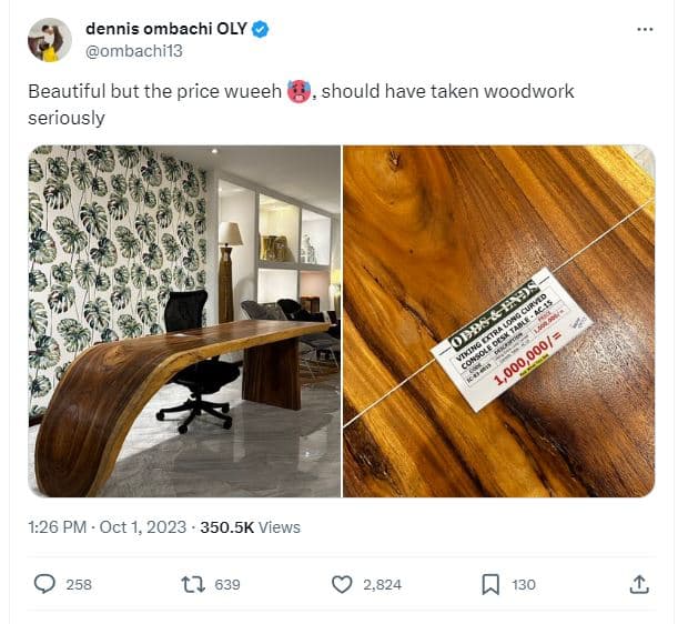 Dennis ombachi oly ombachi13 beautiful but the price wueeh seriously should have