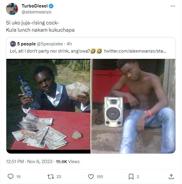 Turbodiesel alexmwanzo si uko jujarising cock kula iunch nakam kukuchapa 5 peopl