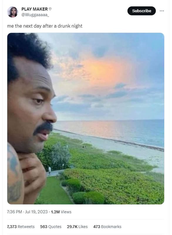 Play maker wuggaaaaa subscribe me the next day after a drunk night 7.36 pm jul 1