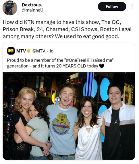 Dextrous_ mainneli follow how did ktn manage to have this show, the oc, prison b