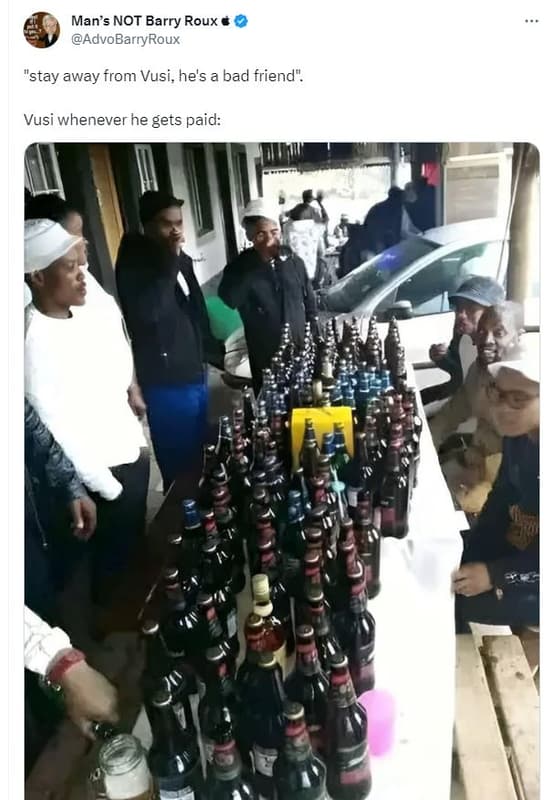 Man's not barry roux advobarryroux 'stay away from vusi, he's a bad friend vusi