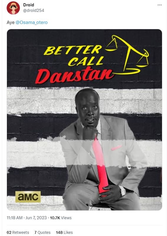 Droid droid254 aye osama_otero better call danslan amc 11.18 am jun 7, 10.7k vie