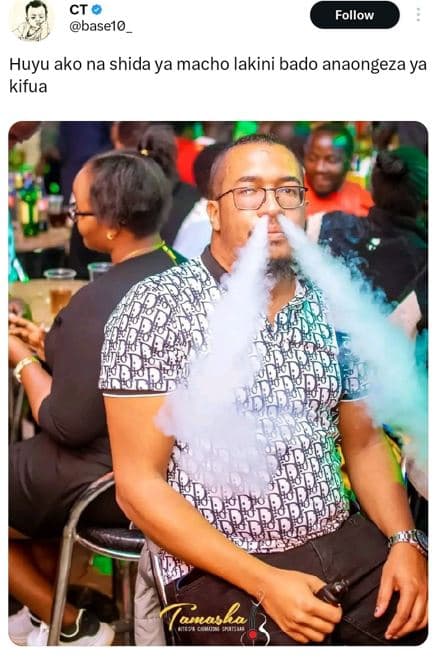 Ct basel0 follow huyu ako na shida ya macho lakini bado anaongeza ya kifua q1o e