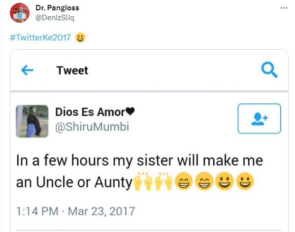 Dr. pangloss denizsliq twitterke2017 tweet dios es amor shirumumbi in a few hour