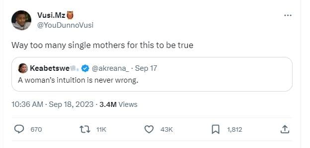 Vusi mz youdunnovusi way too many single mothers for this to be true keabetswe a
