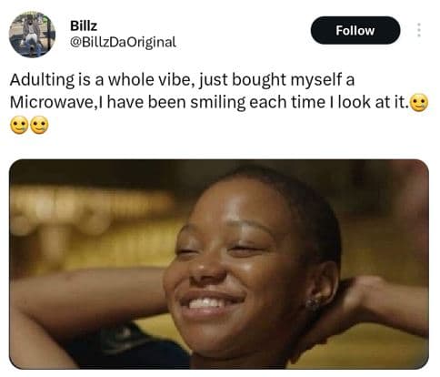Billz billzdaoriginal follow adulting is a whole vibe just bought myself a micro