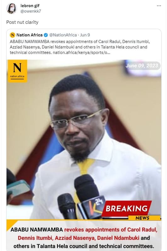 Lebron gif owenkk7 post nut clarity nation africa nationafrica jun 9 ababu namwa