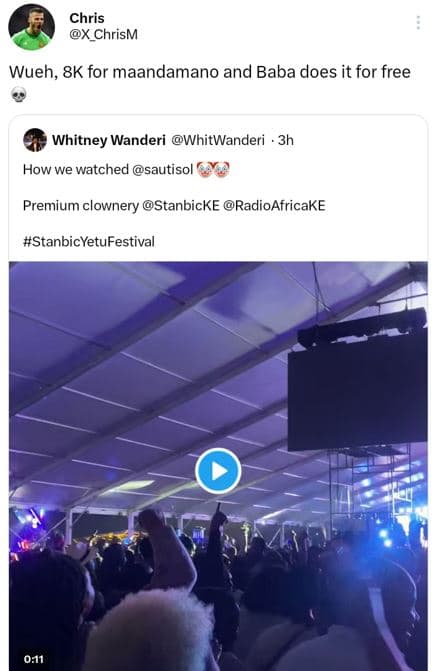 Chris x_chrism wueh 8k for maandamano and baba does it for free whitney wanderi