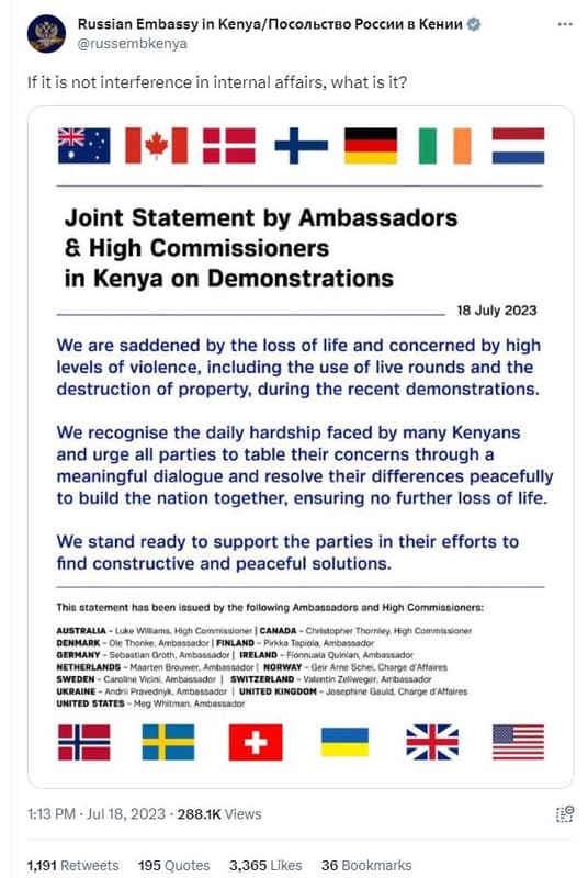 Russian embassy in kenyalloconbctbo poccmu keuuu russembkenya if it is not inter