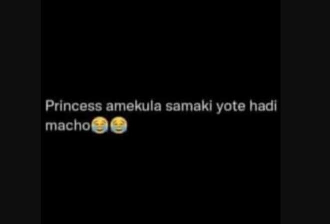Princess amekula samaki yote hadl macho