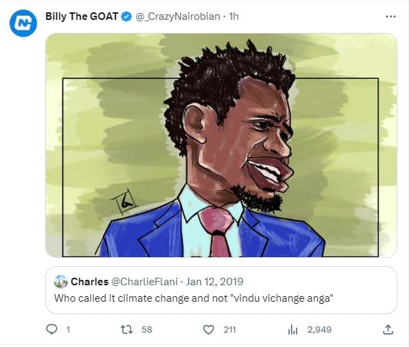 Billy the goat _crazynairobian charles charlieflani jan 12, who called it climat