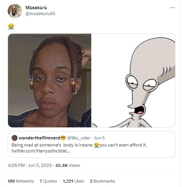 Musakuru musakuru4s wonderthefilmnerd wo nder jun 5 being mad at someones bodyis