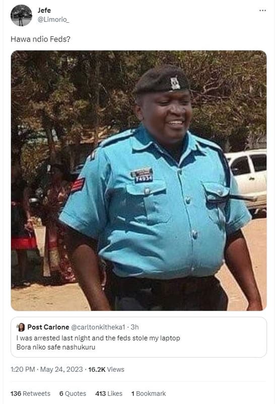 Jefe limorio _ hawa ndio feds? post carlone carltonkithekal 3h was arrested last