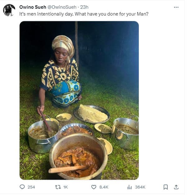 Owino sueh owinosueh 23h it's men intentionally day. what have you done for your