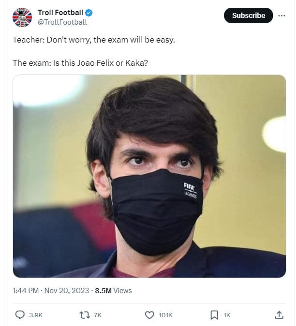 Troll football trollfootball subscribe teacher don't worry the exam will be easy