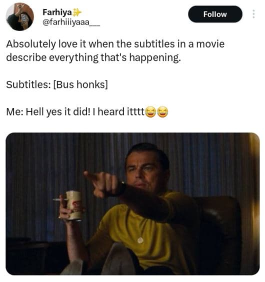 Farhiya farhiiiyaaa follow absolutely love it when the subtitles in a movie desc