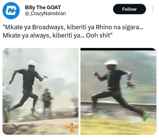 Billy the goat crazynairobian follow mkate ya broadways, kiberiti ya rhino na si