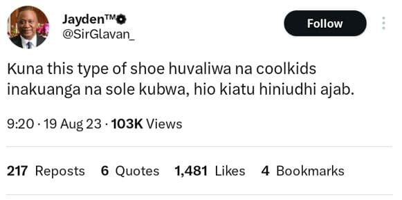 Jaydentvo sirglavan_ follow kuna this type of shoe huvaliwa na coolkids inakuang