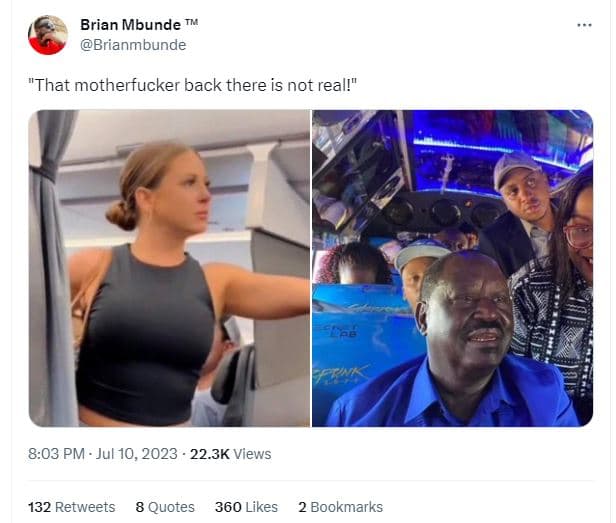 Brian mbunde tm brianmbunde that motherfucker back there is not reall 8.03 pm .