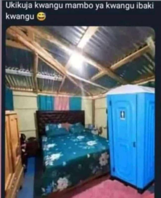 Ukikuja kwangu mambo ya kwangu ibaki kwangu