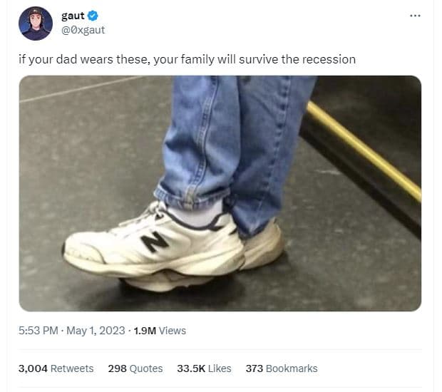 Gaut oxgaut if your dad wears these your family will survive the recession 5.53