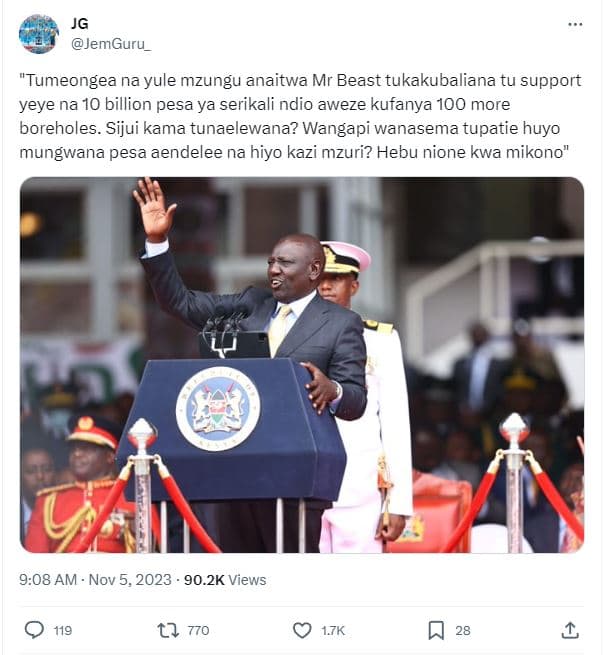 Jg jemguru_ tumeongea na yule mzungu anaitwa mr beast tukakubaliana tu support y