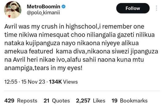 Metroboomin polo_kimanii follow avril was my crush in highschool,i remember one